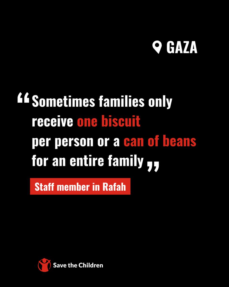 Nearly all children in Gaza are at imminent risk of famine. We need unfettered humanitarian access and a definitive #CeasefireNOW.