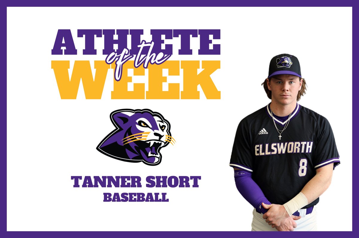 AthleticsECC's tweet photo. Tanner Short Named Athlete of the Week. After a challenging start to the week, the Ellsworth baseball team, led by the outstanding performance of Tanner Short, rebounded with an impressive three-game winning streak.

Read more here: https://t.co/LGfxqPMsr5

#1TEAM https://t.co/gL1gxilT5E