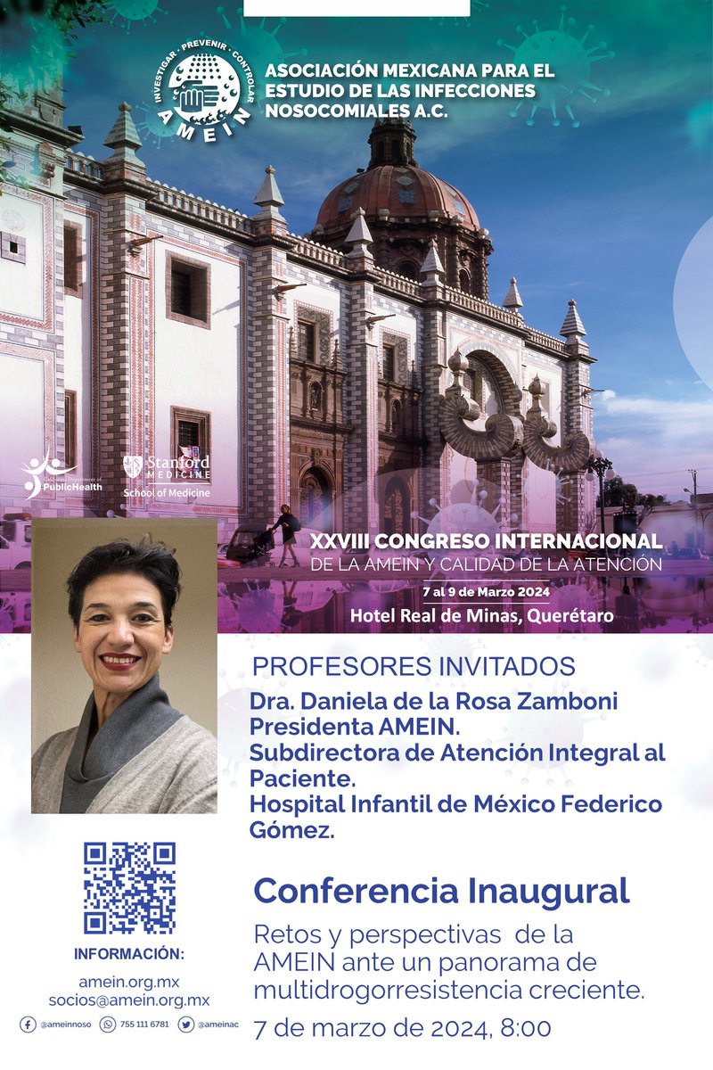 Es un honor invitarlos a la sesión inaugural del #congresoamein2024 . La sesión anual de la asamblea nos unirá como socios y consejo directivo para reflexionar sobre el impacto de la AMEIN. La participación de todos los inscritos es crucial para el éxito de este evento.