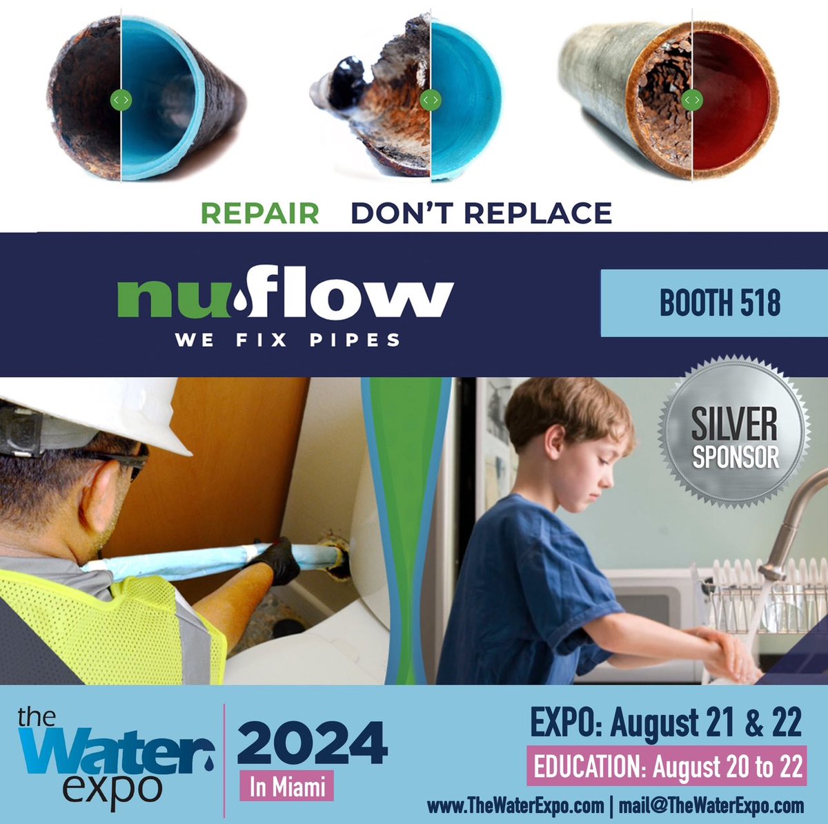 JoseWaterExpo's tweet photo. Welcome Nu Flow Technologies to The Water Expo 2024 (13th edition) in Miami as a Silver sponsor. Visit booth 518 @followers @NuFlowTech https://t.co/0qTW37nybG