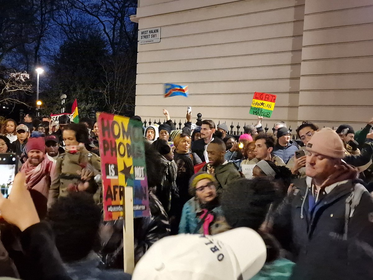 Solidarity with Ghana's LGBTQ Community - protest at Ghana High Commission London ✊🏾🇬🇭🏳️‍🌈🏳️‍⚧️ #killthebill #QueerGhanaianLivesMatter #LGBTQ