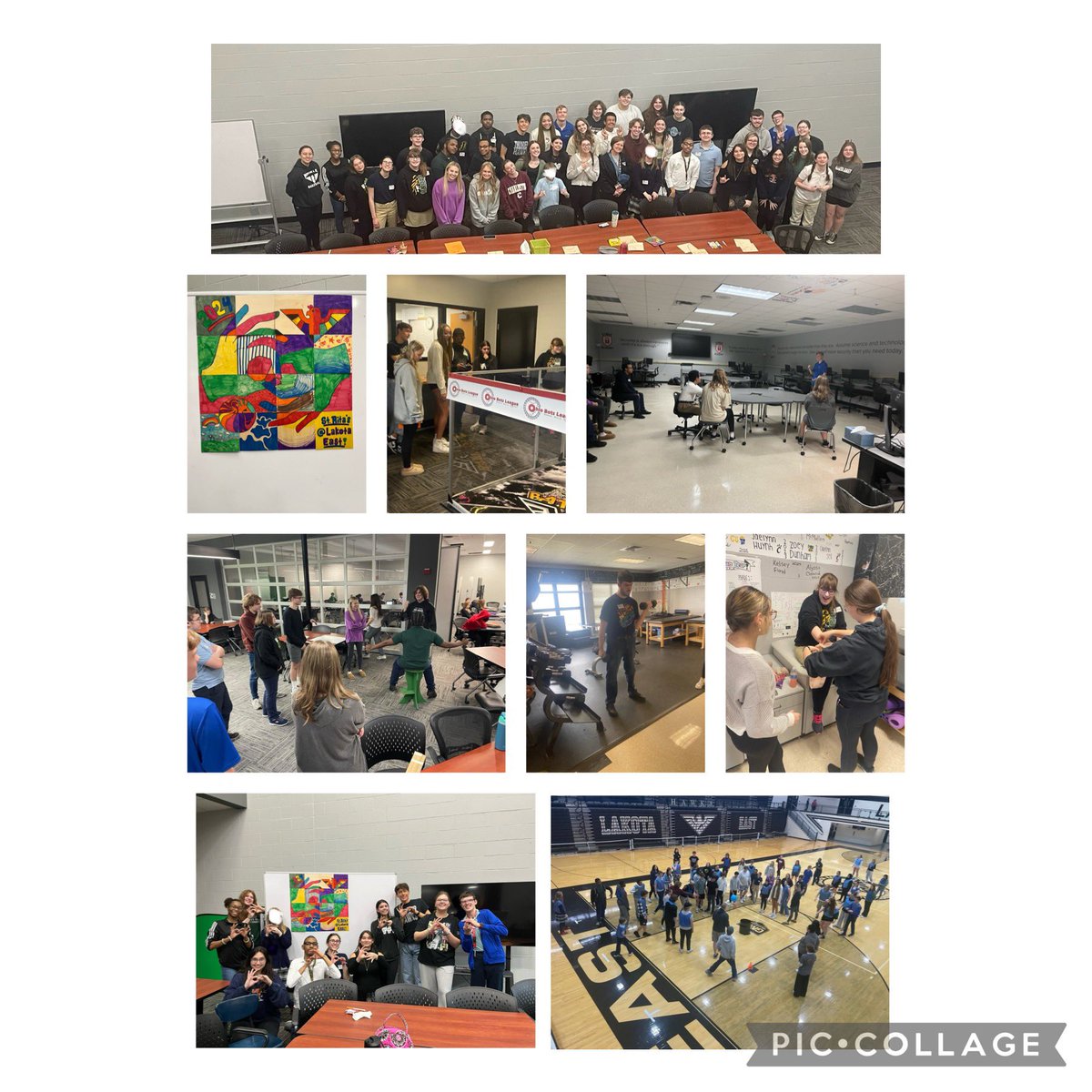 ASLIV Ss hosted St.Ritas showing them their favorite classes. All Ss learned, practiced communication and made new friends. Shout out to all staff that helped pull this off! <a href="/EAST_HAWKS/">Lakota East High</a> <a href="/LakotaDistrict/">LakotaLocalSchools</a> <a href="/cherryASLdeaf/">Cherry</a>