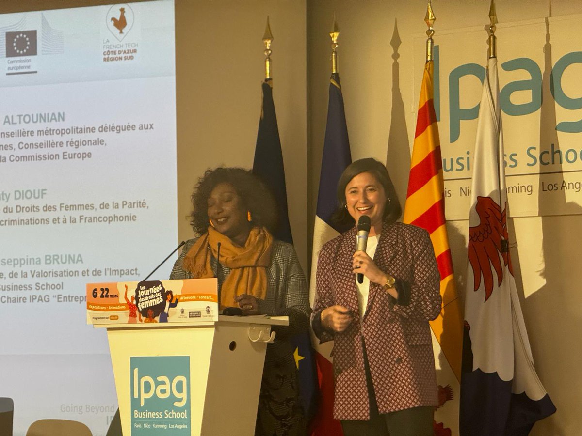 MagaliAltounian's tweet photo. 🚀 Les femmes investissent les métiers de la #tech ! 

L’#Europe soutient cette dynamique, notamment avec le programme de coaching et de mentorat #WomenTechEU. 

Avec @MatyDioufNice et @NiceStartsUp pour évoquer les initiatives 🇪🇺 qui encouragent l’égalité H/F dans le cadre des Journées des Droits des femmes de la @VilleDeNice.

#Nice06 #8mars2024