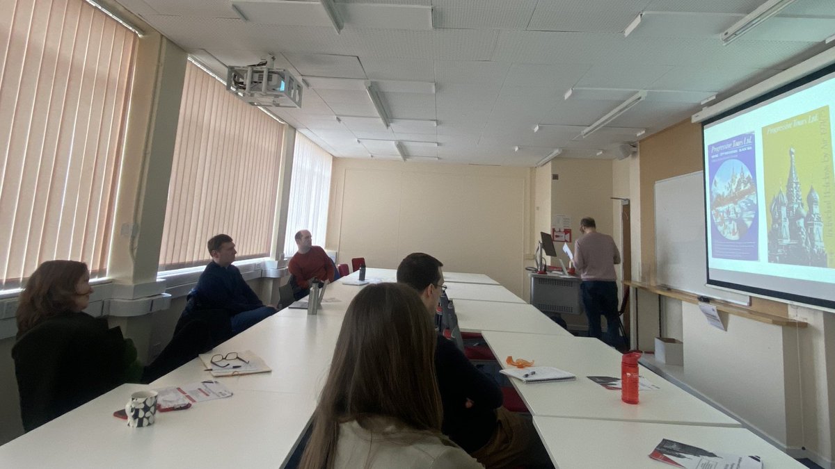 An Interesting research seminar at #pchatsalford this week as Dr. Nick Barnett presented, 'This Year, Visit the Soviet Union' - British Tourism and the USSR 1955 to 1961'. Insightful and fascinating - we can't wait to read the final article! #Politics #History #USSR #tourism