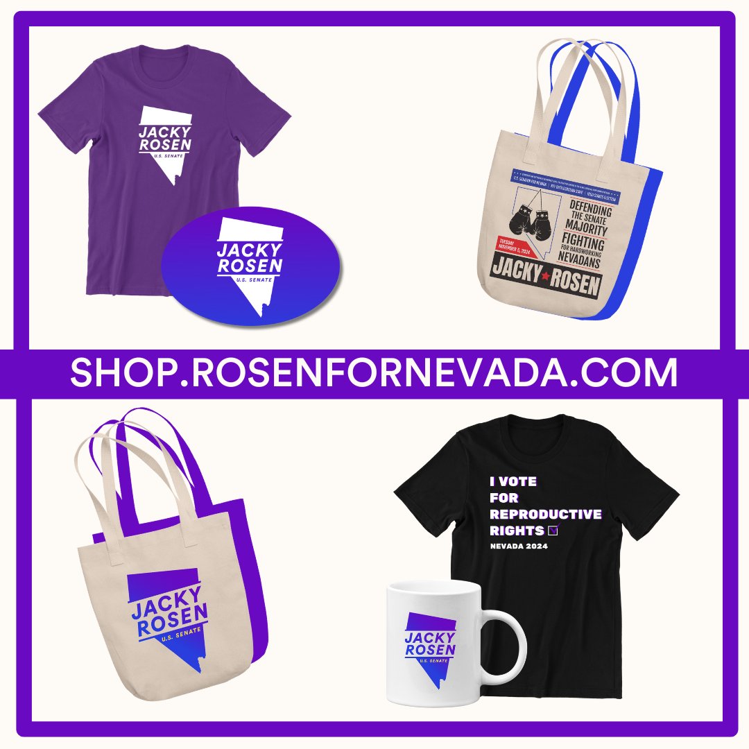 It would be tote-ally awesome if you would check out our online store! We have plenty of merch options so you can be a part of #TeamRosen today.
➡️ shop.rosenfornevada.com