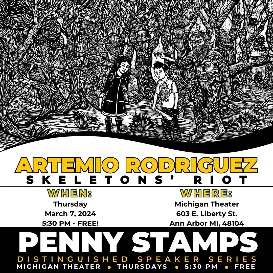 TOMORROW!

Join us at the @michigantheater at 5:30 PM for a talk featuring artist and printmaker, Artemio Rodriguez!

Rodriguez’s talk will cover his journey from his beginnings in rural Mexico to  becoming part of the Chicano Art and Mexican printmaking scene, and more!