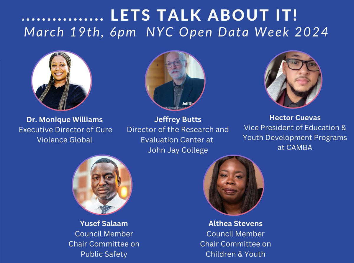 Join us on March 19th at 6pm during NYC's #opendataweek for an insightful exploration & discussion of the Cure Violence program! RSVP: bit.ly/cure_odw24 #opendata #nyc #neighborhood #safety