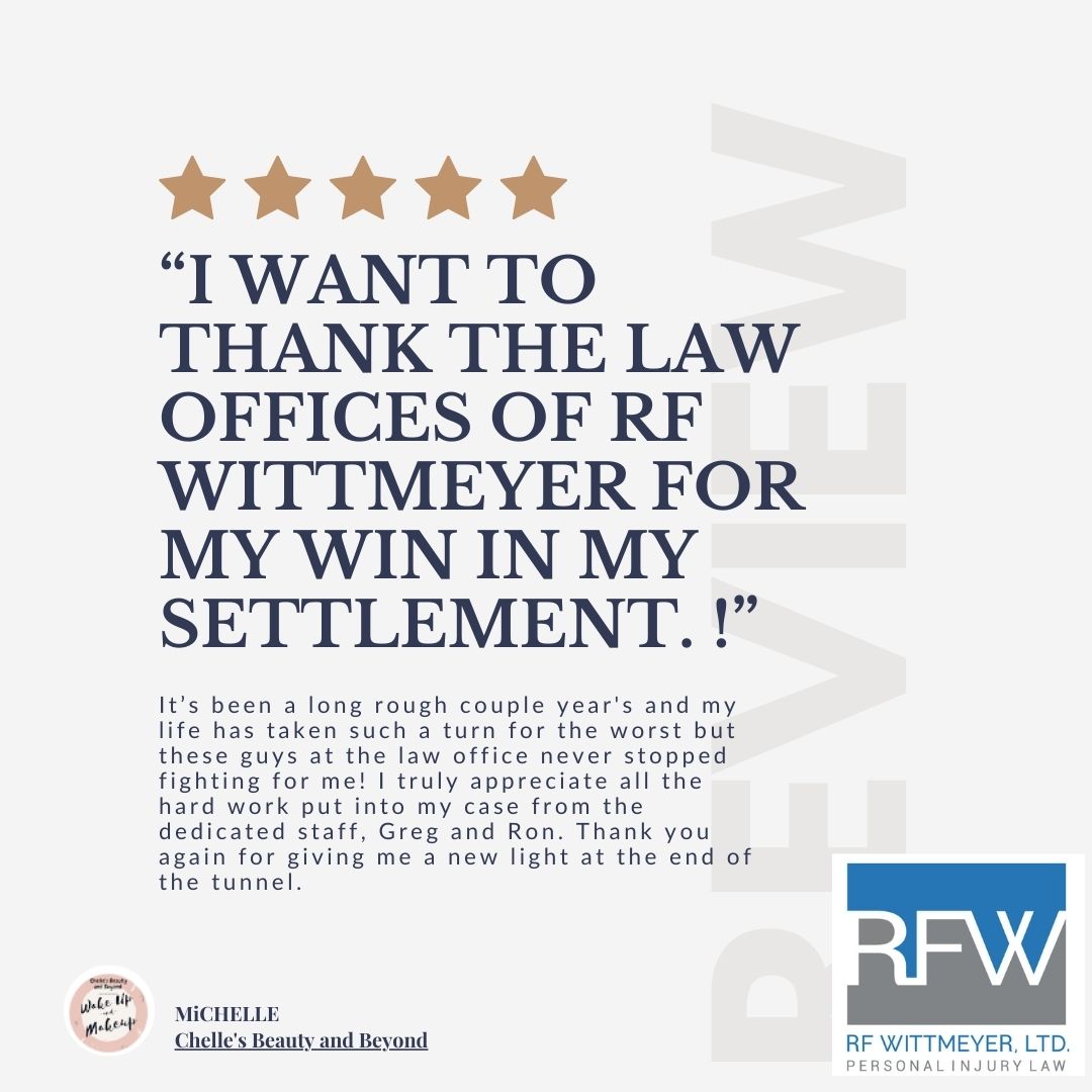 🎉 Big win alert! 🎉 A massive thank you to our client for the kind words about their settlement success! The Law Offices of RF Wittmeyer is proud to have been with you every step of the way. 🙌 #RFWittmeyerWins #ClientLove #PersonalInjuryLawyer #GratefulClient #SettlementSuccess