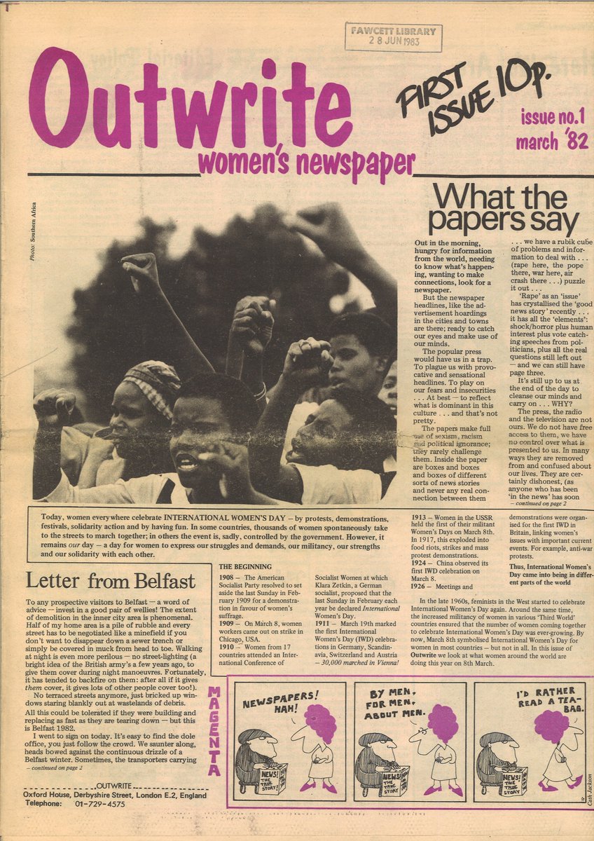 LibHistories's tweet photo. Stay tuned for the launch of our MINI PODCAST SERIES this Friday 8th March ๐ International Women's Day โ
We'll be kicking off with an internationalist-themed episode which looks at 1980s SPARE RIB & the iconic & under-appreciated feminist newspaper OUTWRITE
More soon!๐๏ธ https://t.co/X7MBKfnNXx
