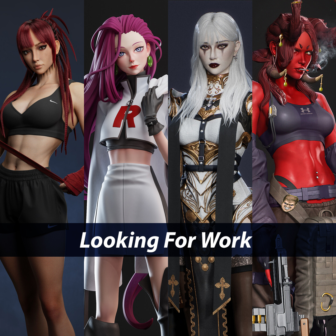Hello!

I'm a 3D Character Artist looking for work. Remote/Freelance.

- Game Characters
- Statues
- Miniatures

My portfolio:
lnkd.in/dGxBNBAT

Contact:
joaocomassetto@outlook.com
.
.
.
#zbrush #3dcharacter #3dmodeling #art #sculpture #characterart