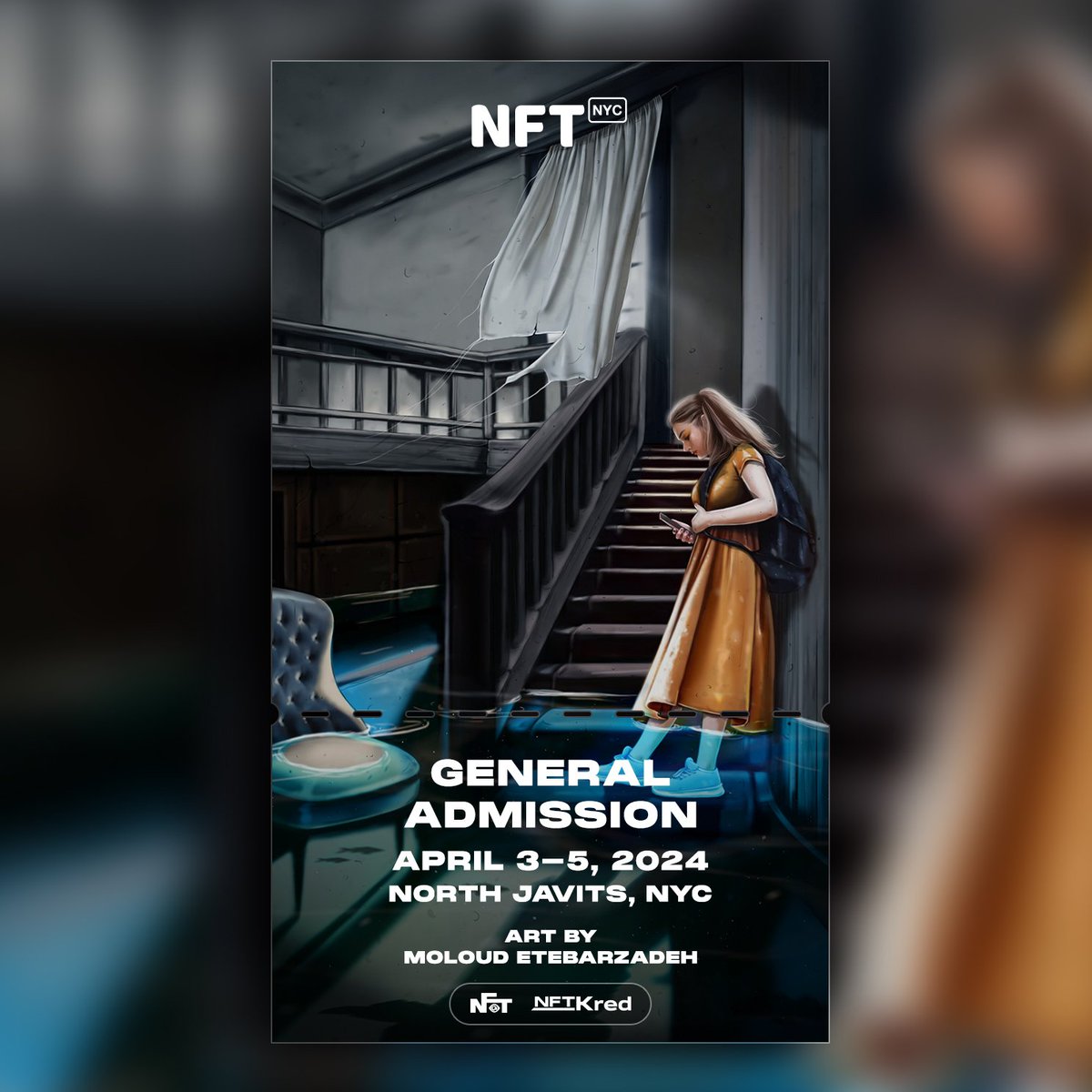 My artwork has been featured on NFT Tickets for #NFTNYC2024 Get yours here:  nftnyc.tickets/buy?tkt=213253…