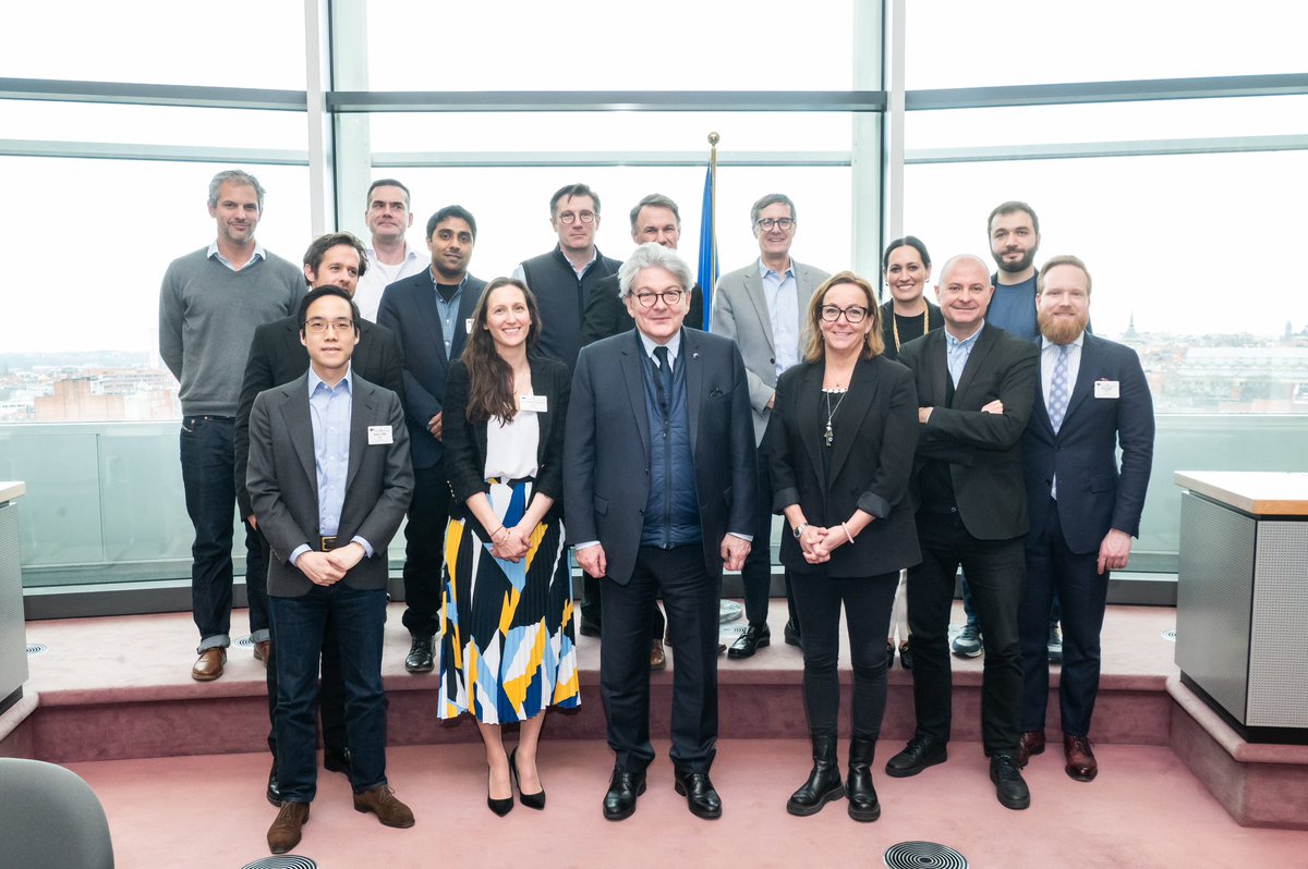 EU tech companies are a strategic asset for our #competitiveness 🇪🇺

Thanks to our effort to set up a true Digital #SingleMarket during this mandate, we are giving them new opportunities to thrive &amp; innovate.

Engaging discussion with <a href="/eutechalliance/">European Tech Alliance</a> 

#DSA #DMA #AIAct #DataAct