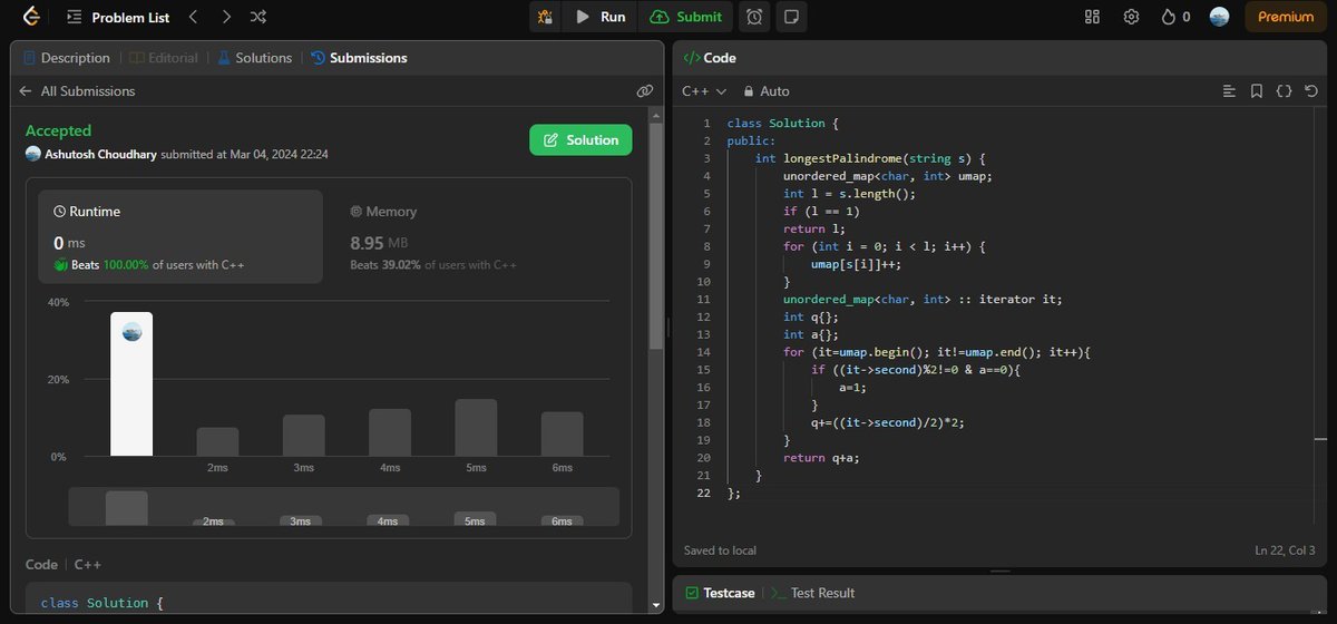 AshuJatt6's tweet image. #75daysofcodechallenge   
-Day 75/75
LeetCode Problem Name:
1. Convert a Number to Hexadecimal.
2. Queue Reconstruction by Height.
3. Trapping Rain Water II.
4. Longest Palindrome