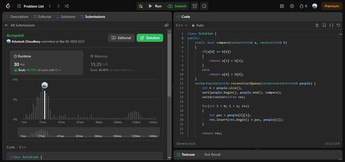 AshuJatt6's tweet image. #75daysofcodechallenge   
-Day 75/75
LeetCode Problem Name:
1. Convert a Number to Hexadecimal.
2. Queue Reconstruction by Height.
3. Trapping Rain Water II.
4. Longest Palindrome