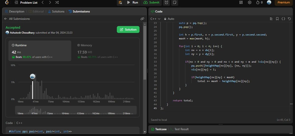 AshuJatt6's tweet image. #75daysofcodechallenge   
-Day 75/75
LeetCode Problem Name:
1. Convert a Number to Hexadecimal.
2. Queue Reconstruction by Height.
3. Trapping Rain Water II.
4. Longest Palindrome