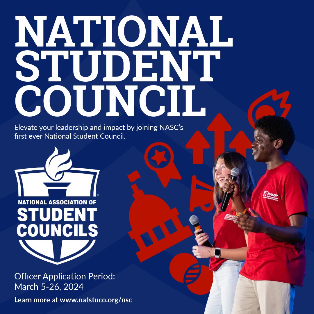 BREAKING NEWS 🚨 Applications for the National Student Council are now open! If you're a NASC student leader with interests in advocacy, policy discussions, networking, and building leadership capacity - this opportunity is for YOU! Learn more and apply: bit.ly/48DdqbH