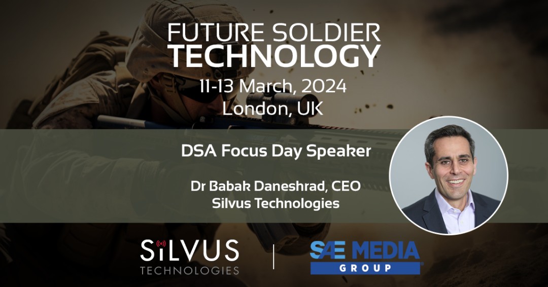Silvus CEO Babak Daneshrad will discuss how next generation MANET tactical communication technologies enable U.S. and Joint Forces to achieve Spectrum Dominance during next week's Dismounted Situational Awareness Focus Day. Make sure to stop our stand co-hosted with @C3IA_TRM