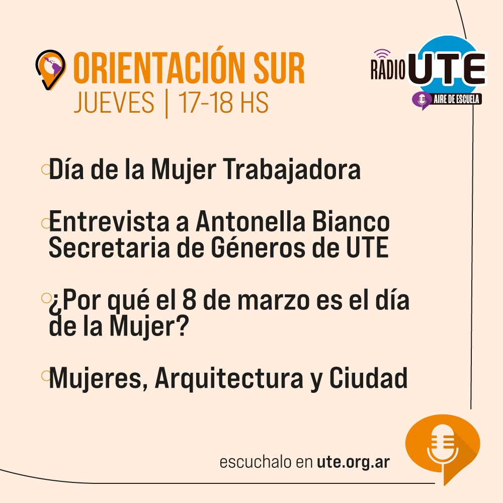 🧭 Mañana en Orientación Sur, camino al #8M