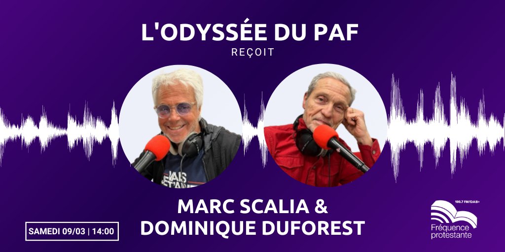 🔴 Demain à 14h sur <a href="/FrProtestante/">FrequenceProtestante</a> replongez dans les années 80/90 avec Marc Scalia et Dominique Duforest, les légendaires animateurs de NRJ !

Au programme : souvenirs, confidences, blind test et encore plus !

📻 100.7 FM / DAB+ (Paris)
▶️ frequenceprotestante.com/live/