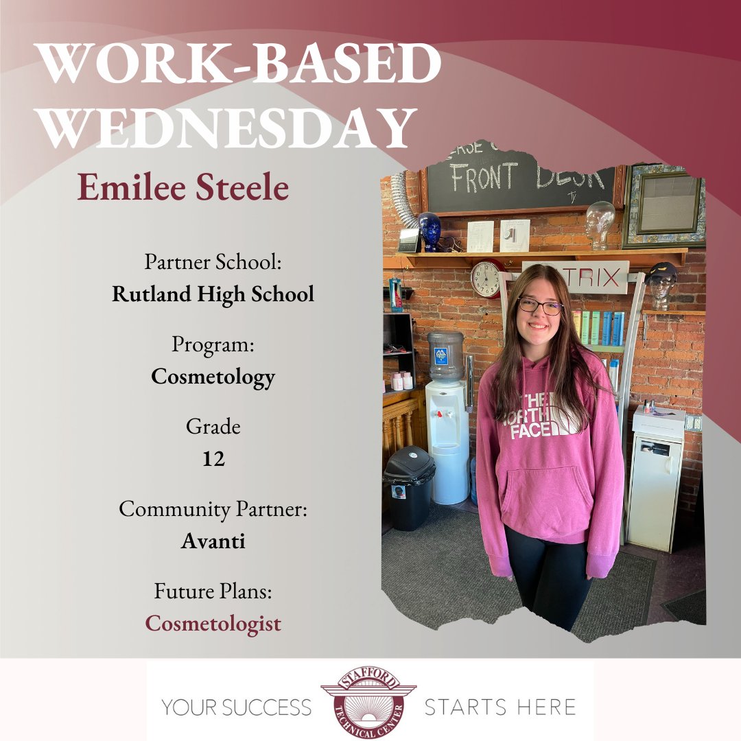 Work-Based Learning Wednesday  Nothing replaces the learning that happens at a job!  Thank you for hosting our students. 
If you would like to host a student intern, please reach out. 
#STCVT