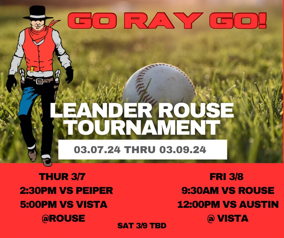 ray_bsblbooster's tweet photo. Texans will be on the road to Leander! Below is the schedule! ⚾️⚾️⚾️#GORAYGO @raytexanbsbl @wsrodriguez @CoachRickyG9 @wbrayfootball @wbrayhs https://t.co/T2xjKI3b6k