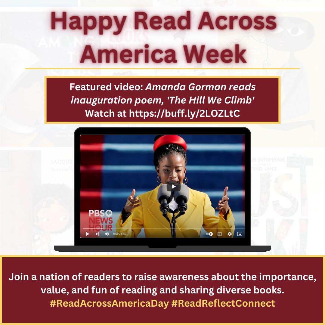 On #ReadAcrossAmericaWeek, join a nation of readers to raise awareness about the importance, value, and fun of reading and sharing diverse books. #ReadReflectConnect #ReadAcrossAmericaDay