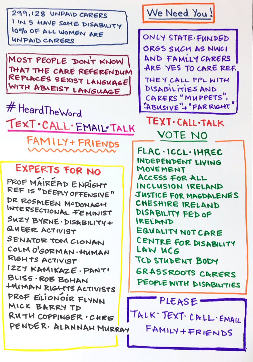 We need you! Many don’t know that #CareRef replaces sexist with ableist language & undermines rights of Ppl with Disabilities & Carers. Please Text-Call-Msg-Talk to family & friends NOW & share the facts. Here is an overview to share. Facts & evidence are below #HeardTheWord