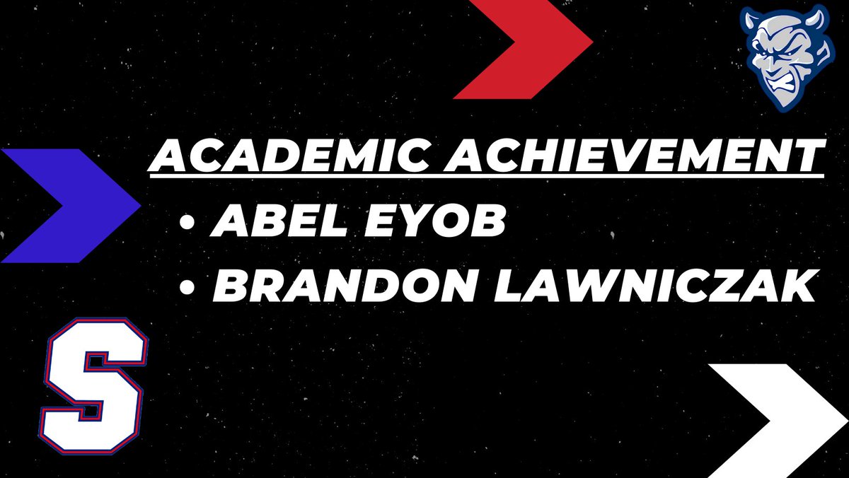 With our season complete, let's put a spotlight on the recognition our athletes received from area coaches:

Abel Eyob: District 7 Academic Achievement

Brandon Lawniczak: District 7 Academic Achievement

These seniors have maintained a 3.6+ GPA throughout their time at SHS.