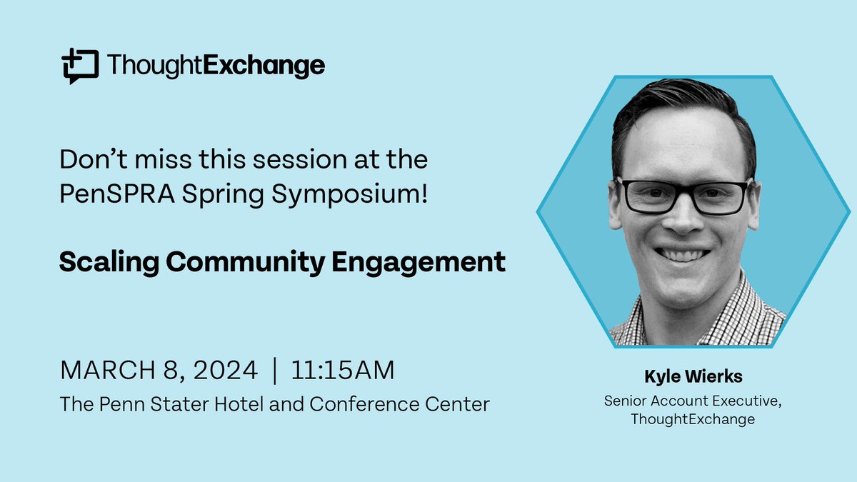 #PenSPRA attendees—don't miss our session at 11:15am TODAY! Our Senior Account Executive, @KyleWierks_Te, will be leading a conversation around scaling your #CommunityEngagement for better outcomes! See you there! @PenSPRA #EdChat