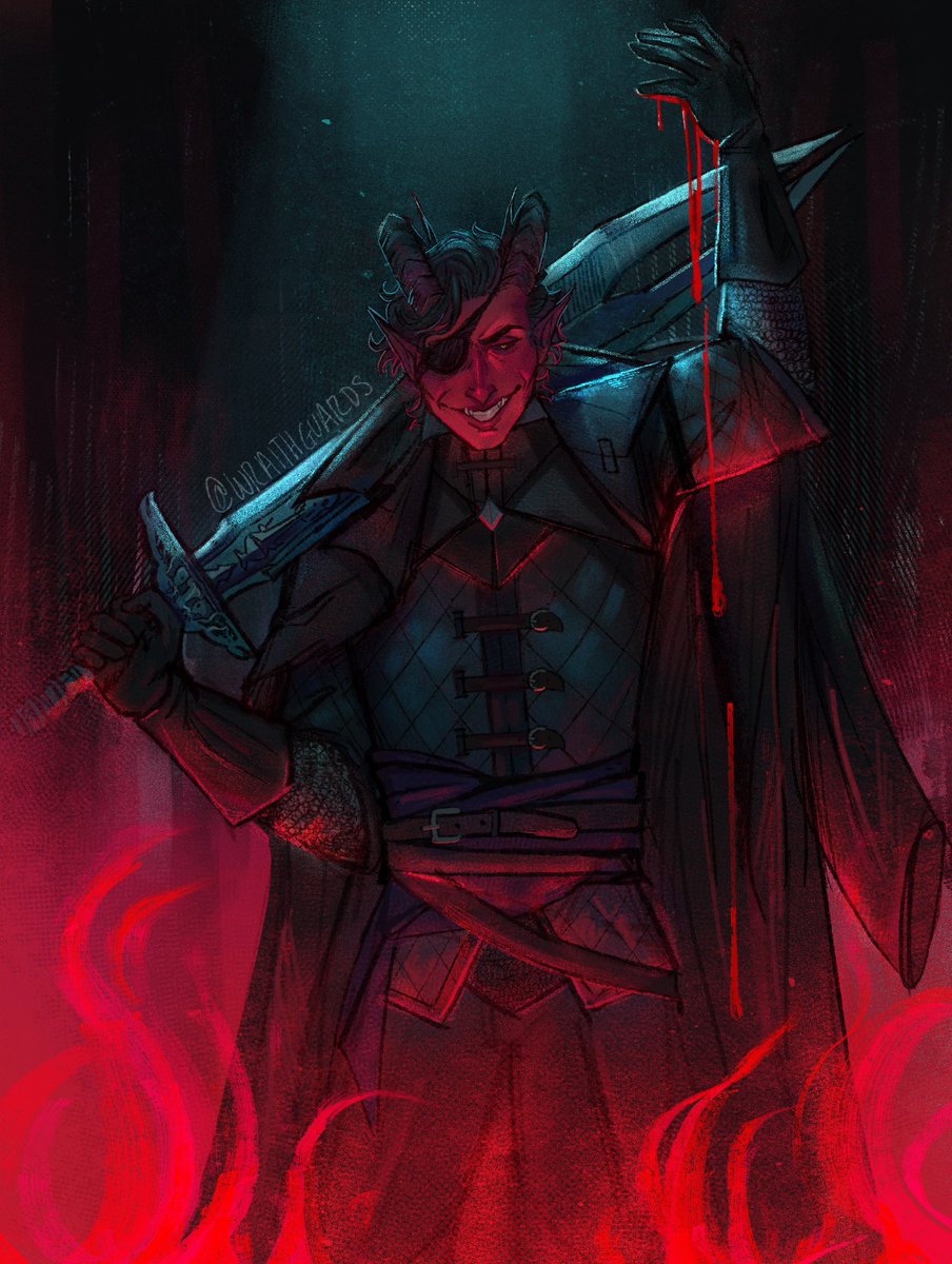 wraithguards's tweet image. pic i did of my blood hunter #dungeonsanddragons #originalcharacter 🩸