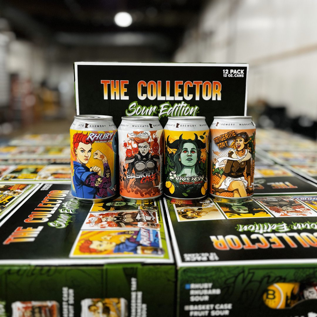 If you don't have the time to stop into the brewery for our two newest brews and a re-release, look out for the new Collector's 12-pack, the Sour Edition. Pick up our brews in our taproom or at your local liquor store. Order now at mankatobrewery.shop.