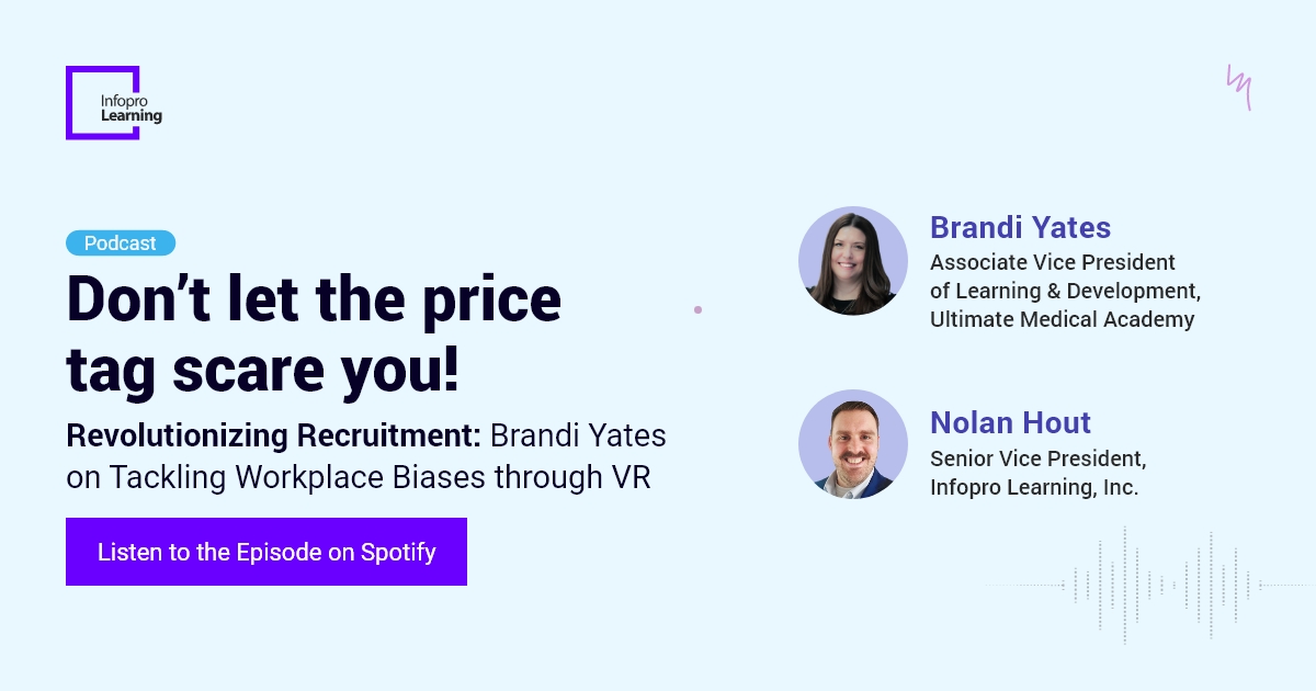 InfoproLearning's tweet photo. How can VR eliminate geographical barriers and  create a more inclusive hiring experience? Find out from the experts Brandi Yates and Nolan Hout in this #podcast episode: https://t.co/4yNhjpky4X

#infoprolearning #unlockpotential #ar #vr #recruitment #hiring #employeehiring https://t.co/PzVEoiYVKI