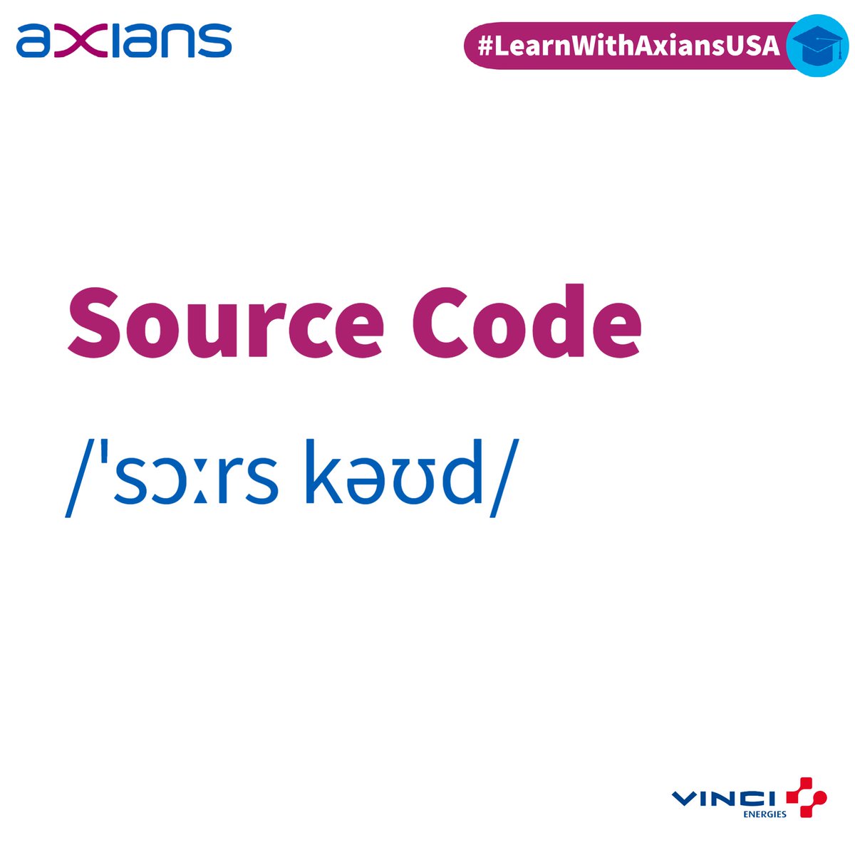Axiansusa's tweet photo. Source Code is the human-readable text written in a programming language that tells a computer what to do. Think of it as the blueprint for every program running on your device. Unlock the world of IT with #LearnWithAxians! Visit us at https://t.co/6AVuaBJVNY to learn more! https://t.co/hViqNCpiaU
