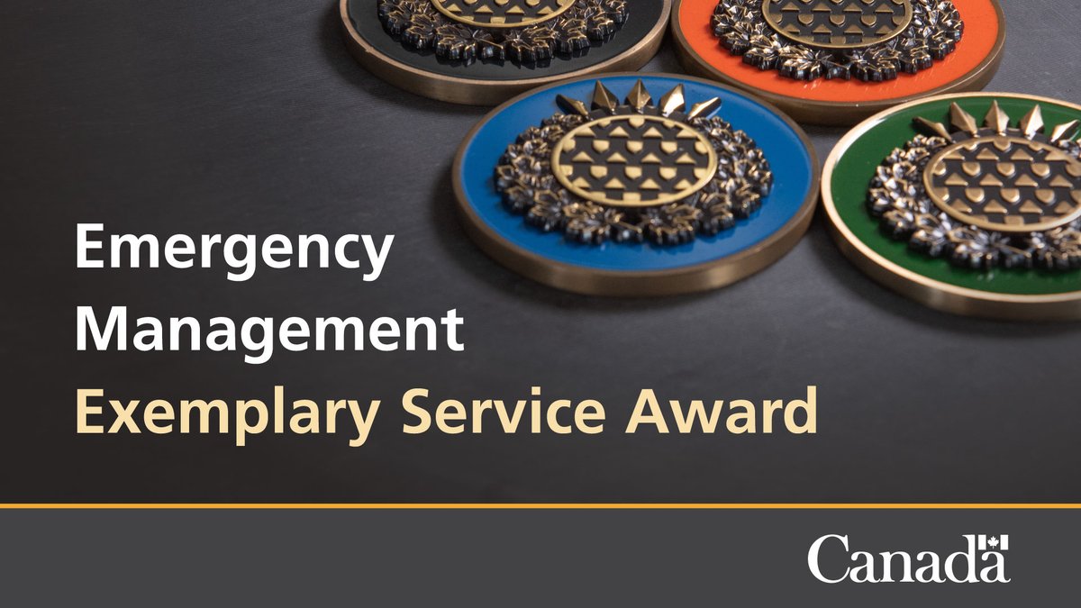 The #EMESA recognizes the outstanding contribution of those who protect us all in disasters and other emergency situations. If you’d like to nominate an individual or group in the #EM or #SAR fields, visit: publicsafety.gc.ca/cnt/mrgnc-mngm…