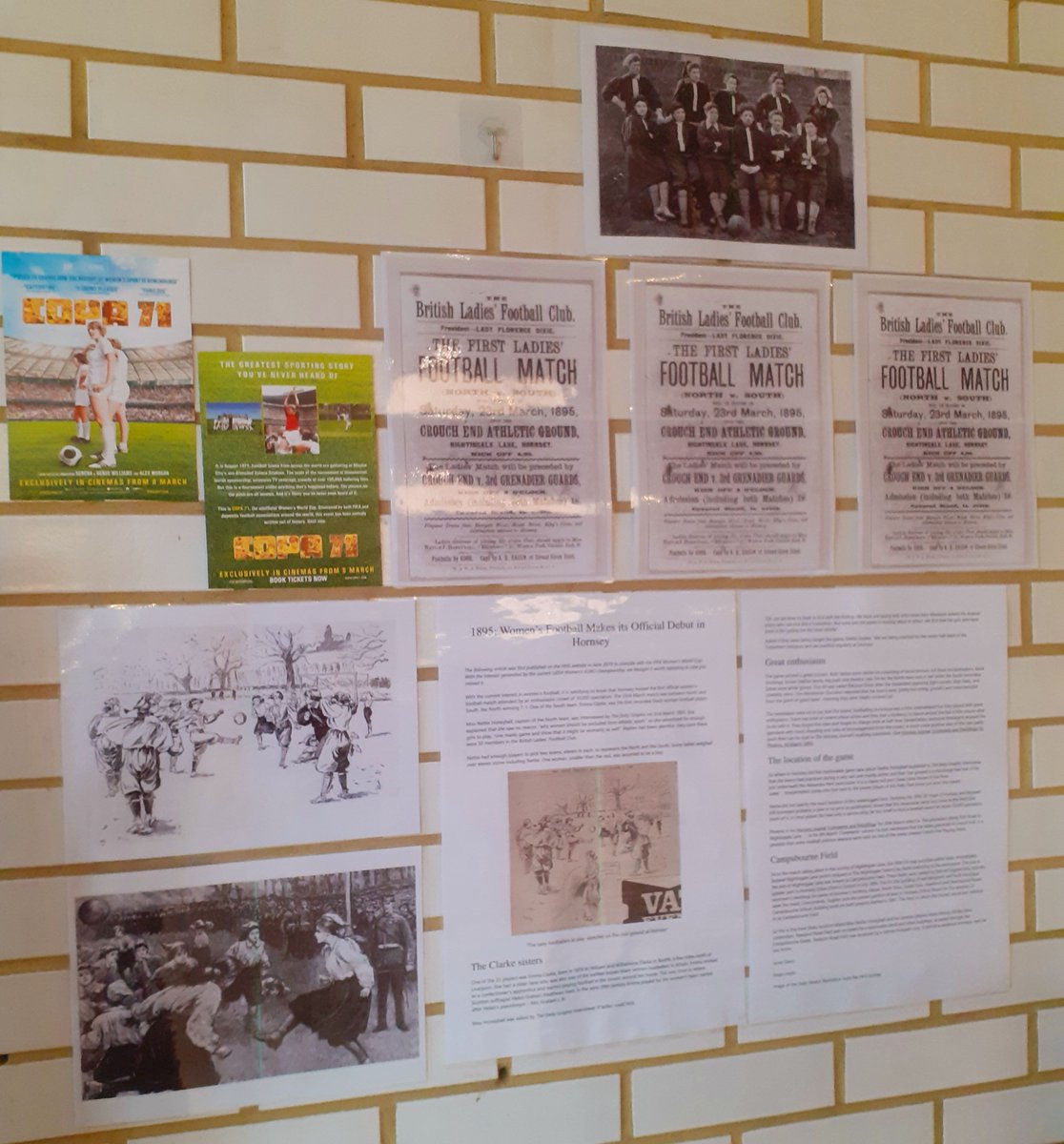 Fun fact - The first official women's football match was played right here in Hornsey in 1895. 
Read about it in our lobby, or on the Hornsey Historical Society.
ow.ly/XjjK50QLLEv
Join us for #COPA71 ⚽️ and discover the story of #TheLostLionesses. 
In cinemas from 8 March.