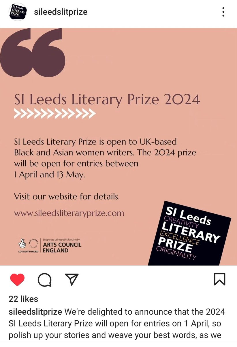 For those who say 'oh Psychiatry clerking is too long!' Well, I'm lucky I'm a writer also😆
Anyway, the SI Leeds Prize @SILeedsLitPrize came 2 years ago& changed my life. I was shortlisted alongside talented writers I'm in awe of. If you're a BAME female writer, this is for you.