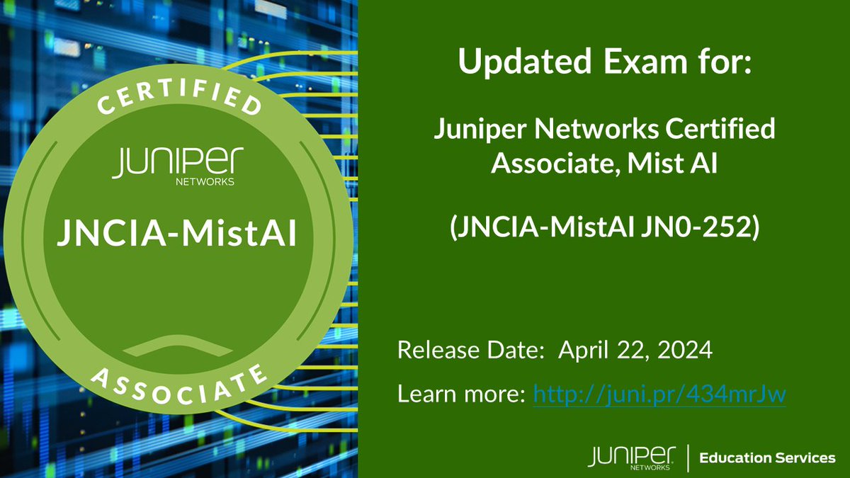 Juniper Networks Certification Program (@JuniperCertify) / X