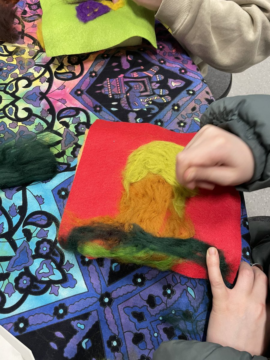 Tonight at @woodcraftfolk, some of our older children have been practicing the art of felting! Here’s some action shots from the evening… #felting #creativity @LeedsWoodcraftF