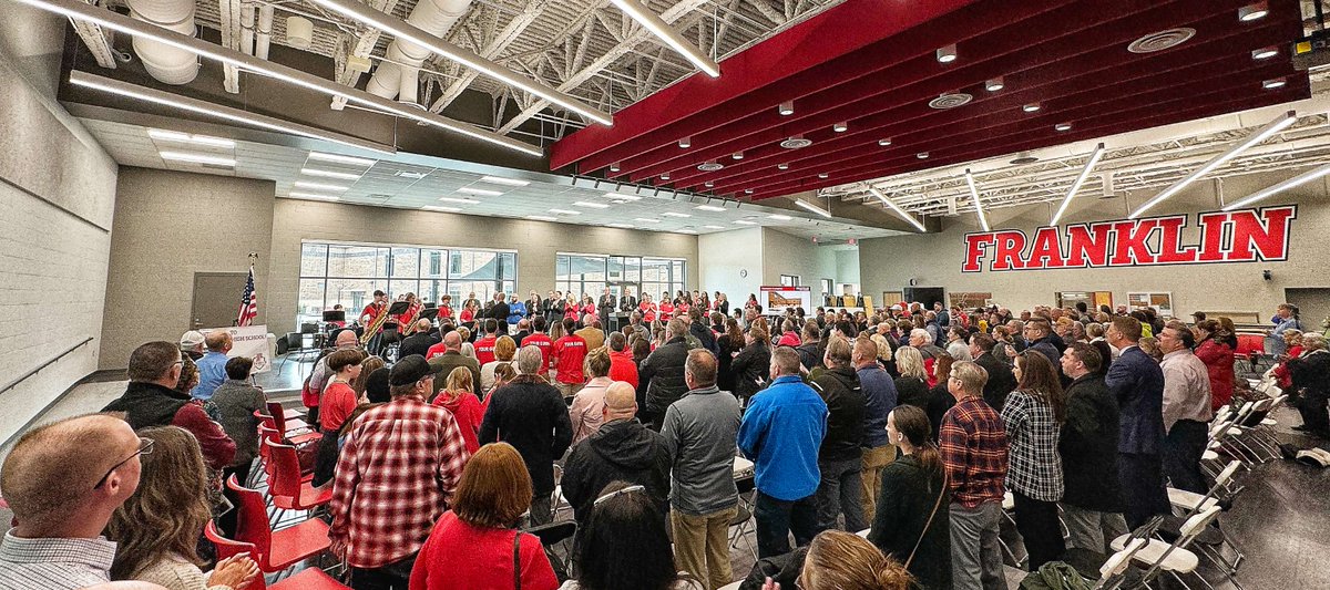 Thank you for making the dedication of the new Franklin High School a success! View the ceremony at ow.ly/ssbm50QMTp0. A virtual tour will be posted soon. Many thanks to Bob Hogan - No. 9 Images Photography for photos and livestreaming.