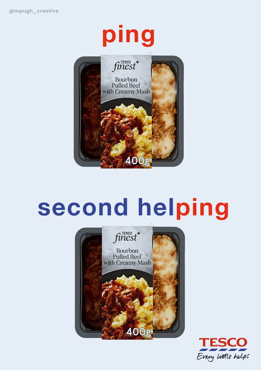 One Minute Brief of the Day: Create posters to advertise #ReadyMeals for #NationalFrozenFoodDay
@OneMinuteBriefs

Anyone for second helpings?