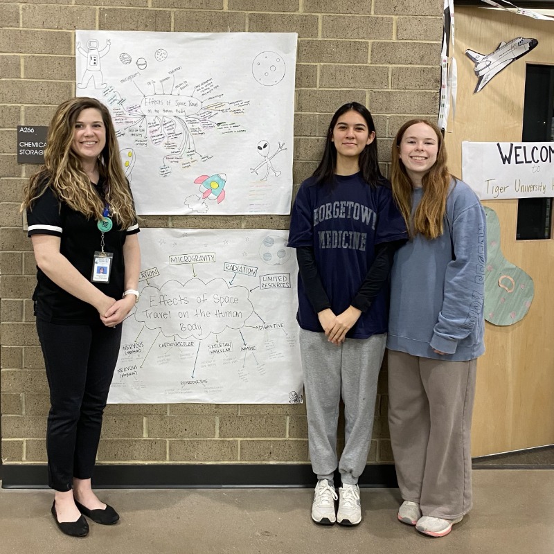 chccs's tweet photo. Shout out to CHHS seniors Sophie Lawrence &amp; Eden Ragsdale! Their proposal for the US Dept. of Ed.'s Your Place in Space Challenge was one of only 8 winning submissions nationwide! Congrats!

More: https://t.co/Mrj1BMSxNk

📸: Clare Matusevich (CTE Biomedical Science teacher) https://t.co/sWdMpDmJkf