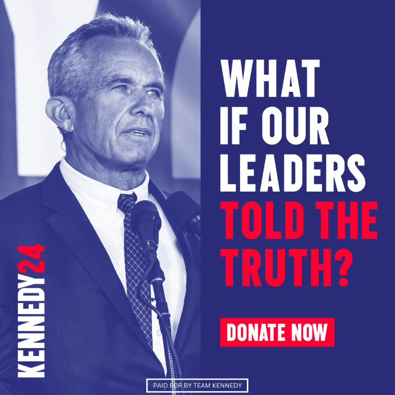 RobertKennedyJr's tweet photo. We will end the forever wars, clean up government, increase wealth for all, and tell Americans the truth.
