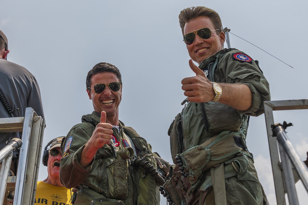 Prepare to do a double take when actors portraying Maverick and Iceman bring the characters to life! #CLEAirShow