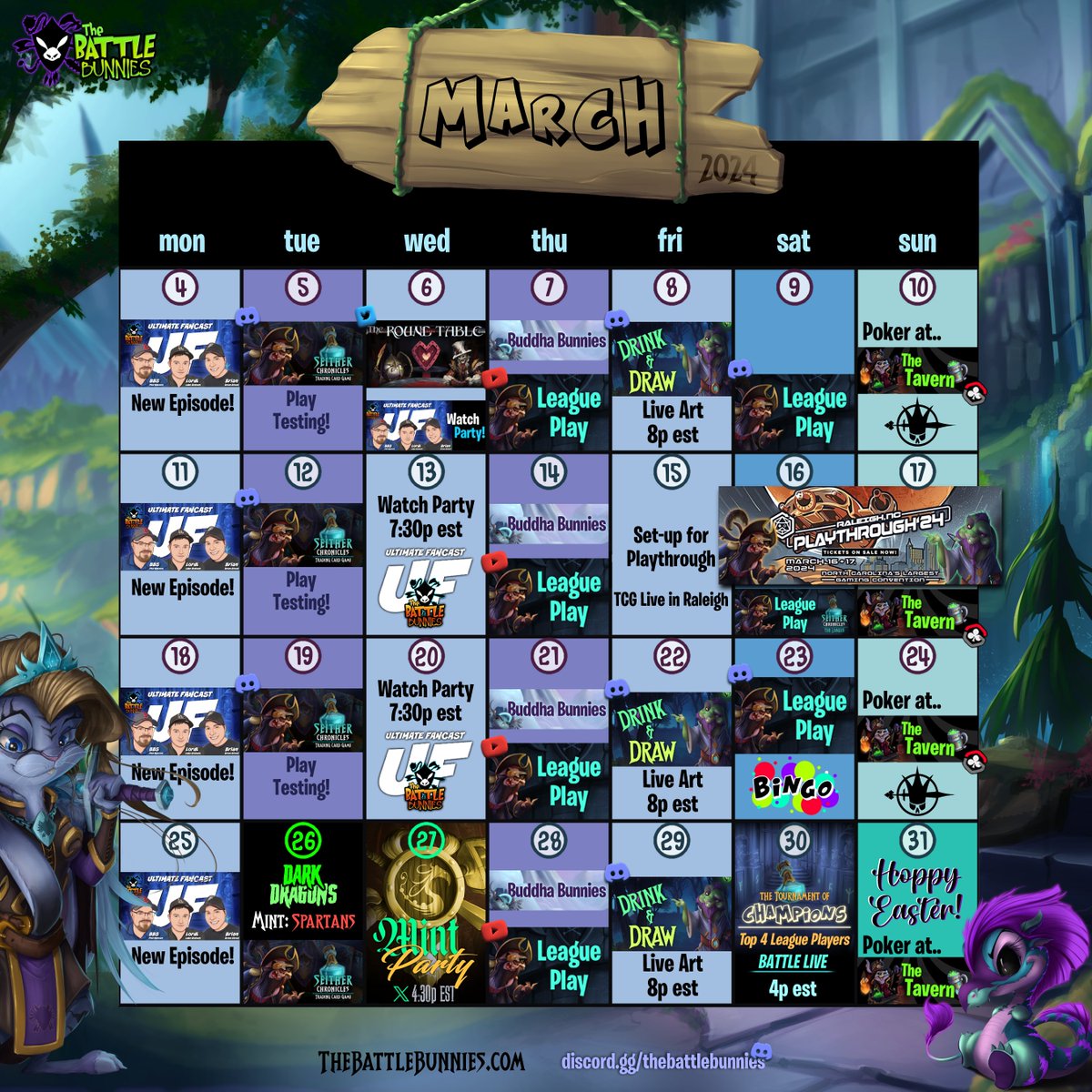 The Battle Bunnies (@battlebunniestm) on Twitter photo March's Calendar is here, and we have a HUGE month ahead of us! Are you ready for all of the adventures that await? 🗓️🐰
#TheBattleBunnies #FluffleFam March's Calendar is here, and we have a HUGE month ahead of us! Are you ready for all of the adventures that await? 🗓️🐰
#TheBattleBunnies #FluffleFam