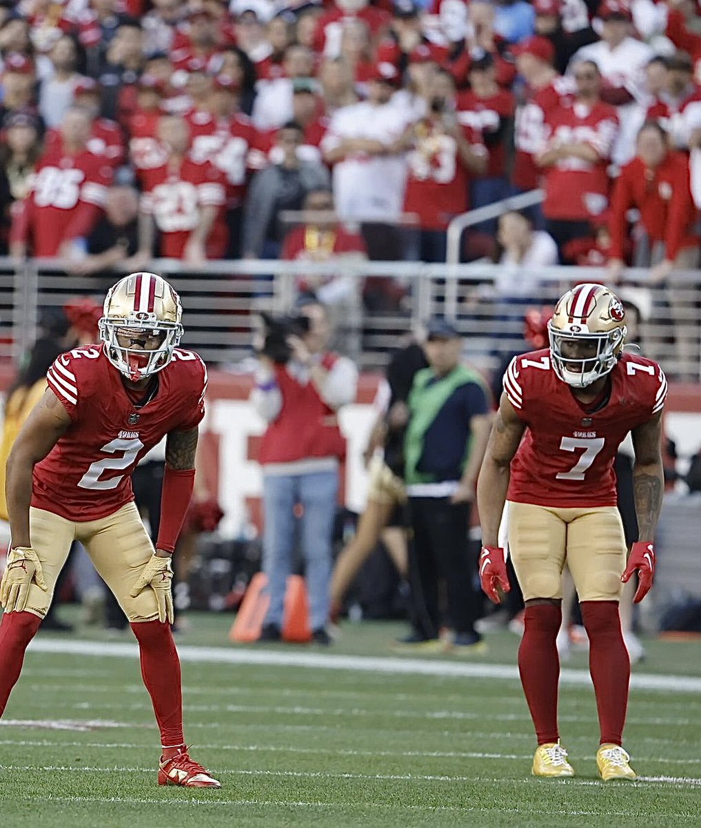 Coach_Yac's tweet photo. It’s time to extend Charvarius Ward and Deommodore Lenoir and keep this top-10 cornerback duo in red &amp; gold for years to come

Also, contract extensions to DMO and Ward would give the 49ers 11M in cap savings https://t.co/Px2WMzI1sH