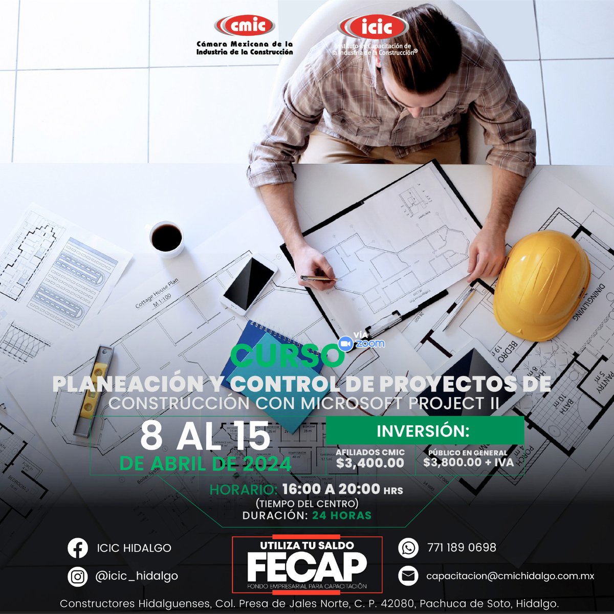 CMICHGO1's tweet photo. Construye tu éxito en la industria: #Capacítate y #Actualizate
🏗 Fortalece tus conocimientos con el Curso de #PlaneaciónYControlDeProyectos de construcción con #MicrosoftProject II

📅 08 #Abril #InscribeteAhora
📱WhatsApp https://t.co/FaXuQUFMLv 
👷‍♀️¡Comunícate! 
📞771 189 0698 https://t.co/lt7M46ONvY