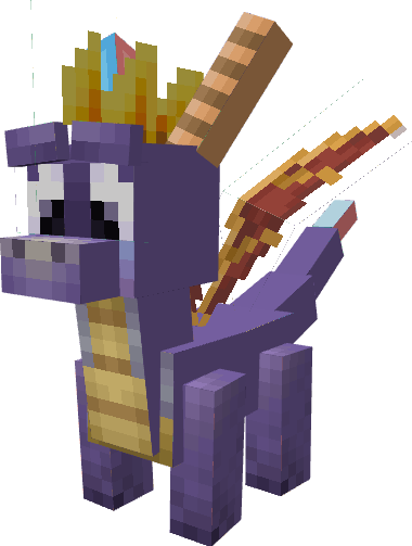 Salami_Dev's tweet photo. dont tell them that im working on making a playable spyro as a shitty little practice for java coding (trying to make the model as accurate to spyro 1 as possible, animations too! still WIP) https://t.co/9TACqKPsbK