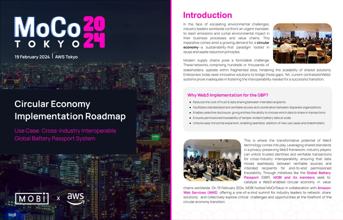 Last month, we partnered w/ <a href="/awscloud/">Amazon Web Services</a> to host MoCoTokyo: a one-of-a-kind event for industry leaders to network and explore critical challenges &amp; opportunities at the forefront of the #circulareconomy transition. 🌏

➡️ View the official post-event report: dlt.mobi/moco2024/