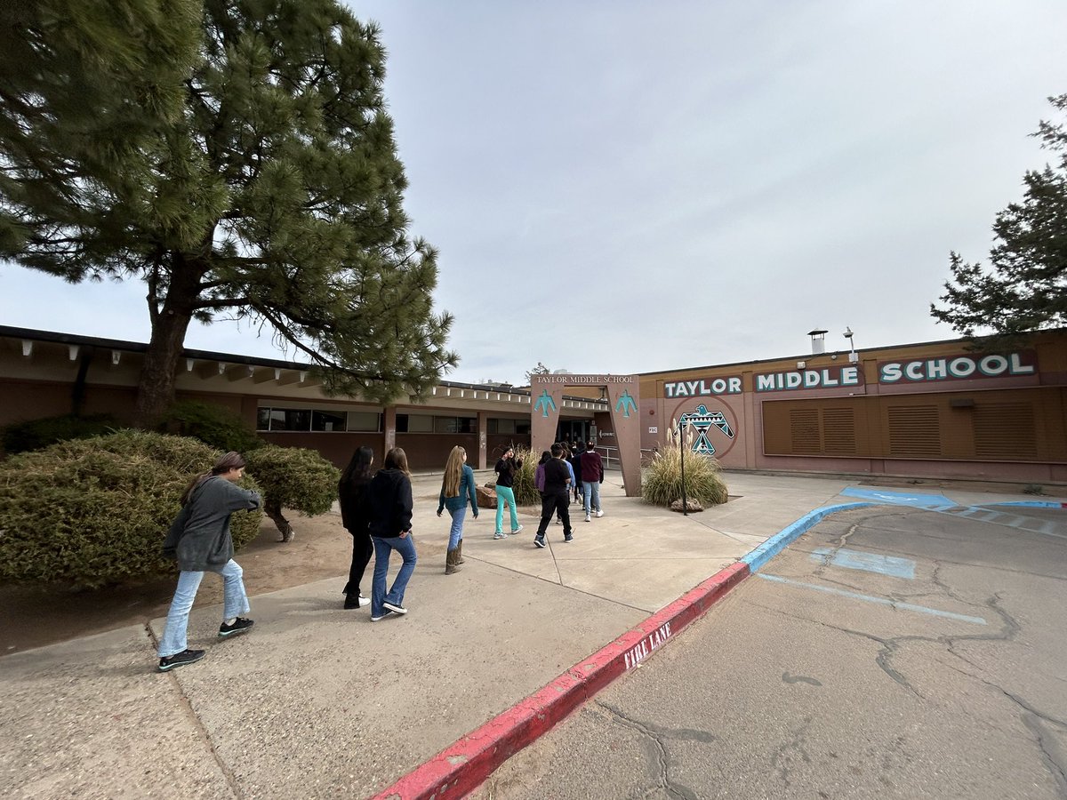 Our fifth grades arriving to Taylor Middle School for a tour. Roadrunners get it done. When the bus didn’t come. We hoofed it over and had a great morning.