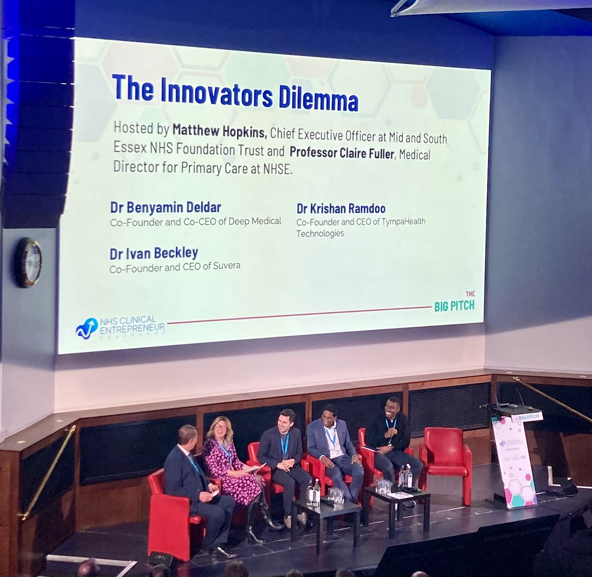 @CEP_NHS How do we accelerate innovation in the NHS? @DeldarBenyamin : create space for innovators to bounce ideas of each other, say no if something doesn’t work and share your experience to help shape new ideas 👏👏 #CEPBIGPITCH @DrTonyYoung